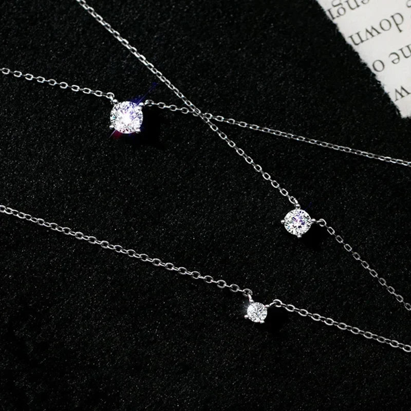 Collar Cuadrado con Zirconia