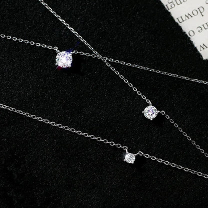Collar Cuadrado con Zirconia
