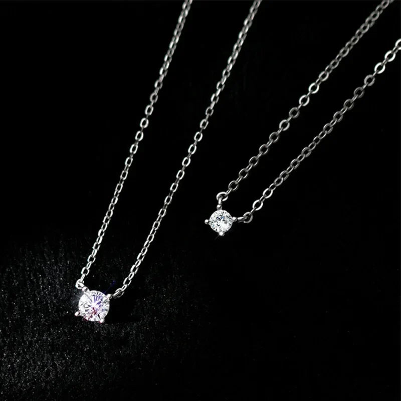 Collar Cuadrado con Zirconia