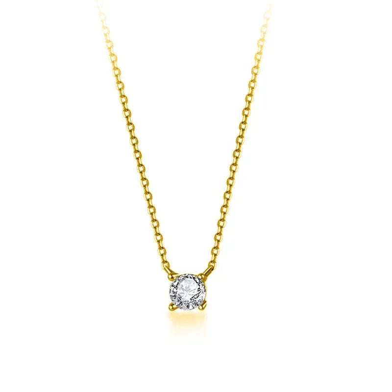 Collar Cuadrado con Zirconia