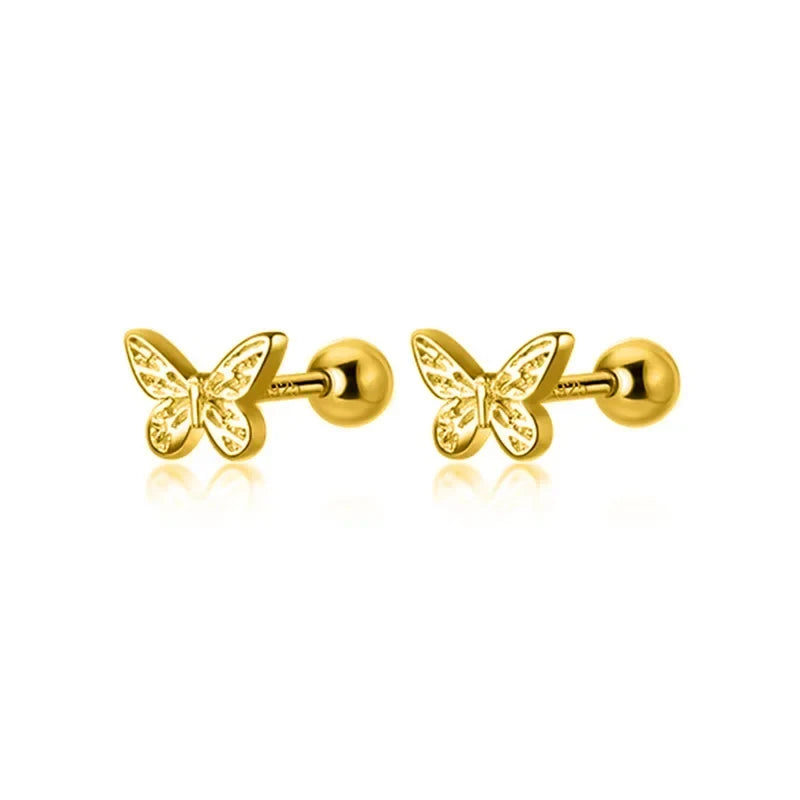 Aretes Mariposa de Rosca