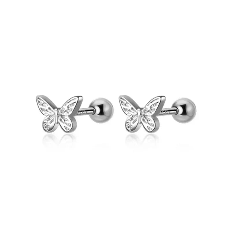 Aretes Mariposa de Rosca