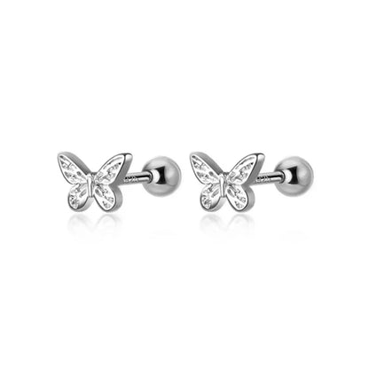 Aretes Mariposa de Rosca