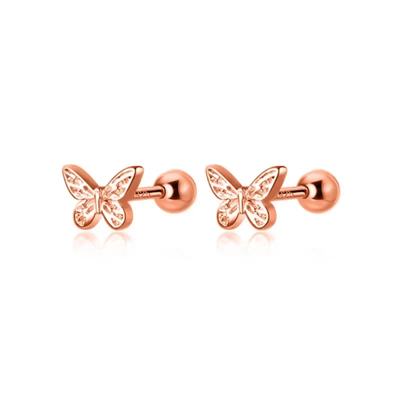 Aretes Mariposa de Rosca