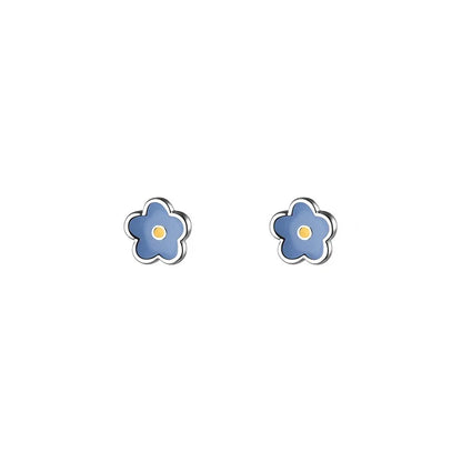 Aretes Mini Flor Esmaltada