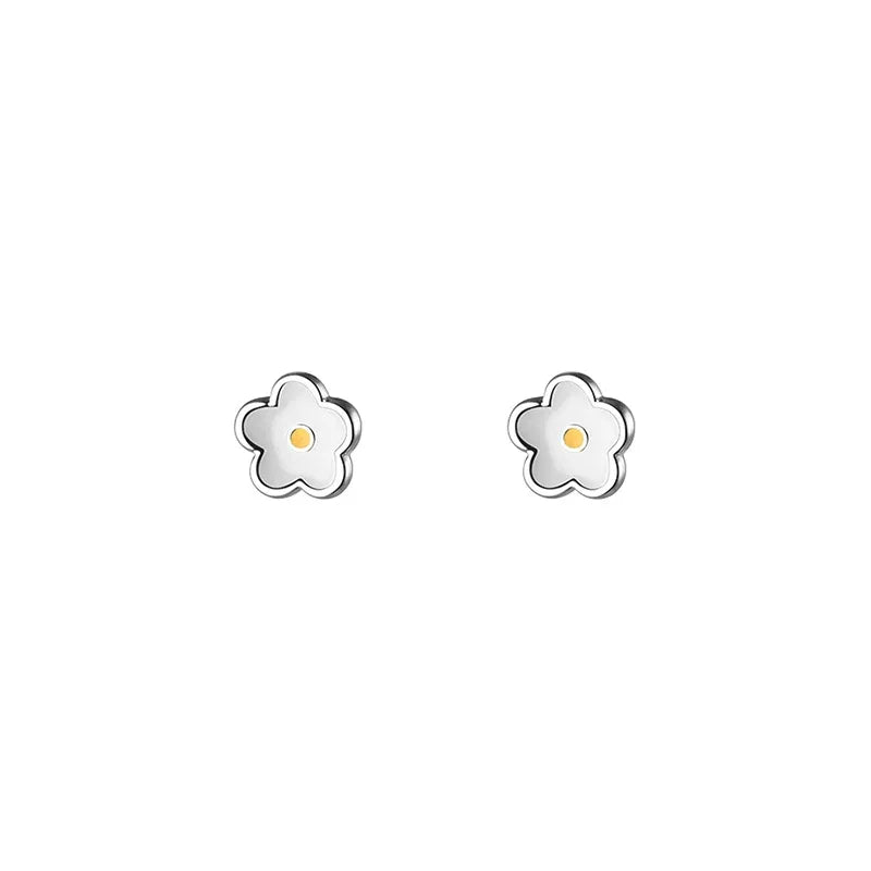 Aretes Mini Flor Esmaltada