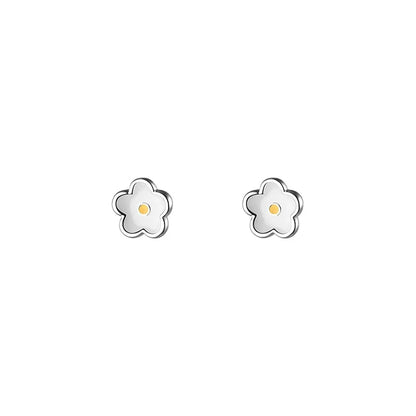 Aretes Mini Flor Esmaltada