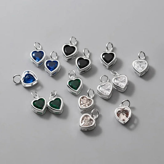 Dije Corazón con Zirconia de Color