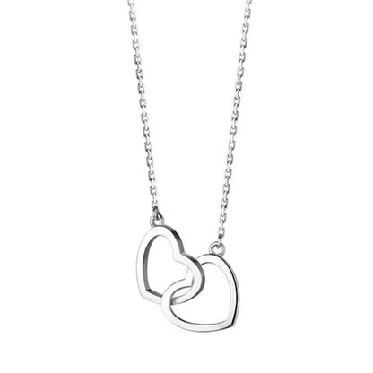 Collar Corto Doble Corazón