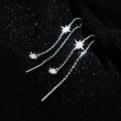 Aretes Colgantes Estrella con Zirconias