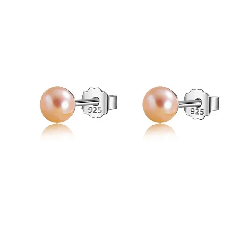 Aretes Perla de Agua Dulce en Tres Colores