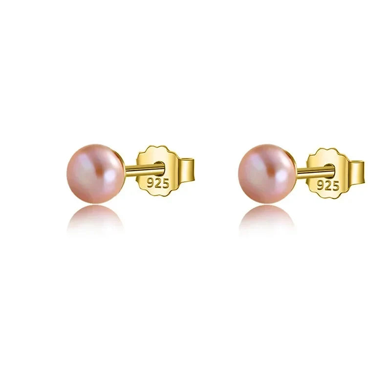 Aretes Perla de Agua Dulce en Tres Colores
