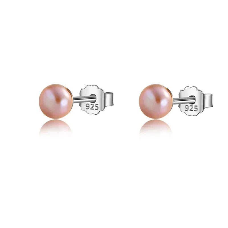 Aretes Perla de Agua Dulce en Tres Colores