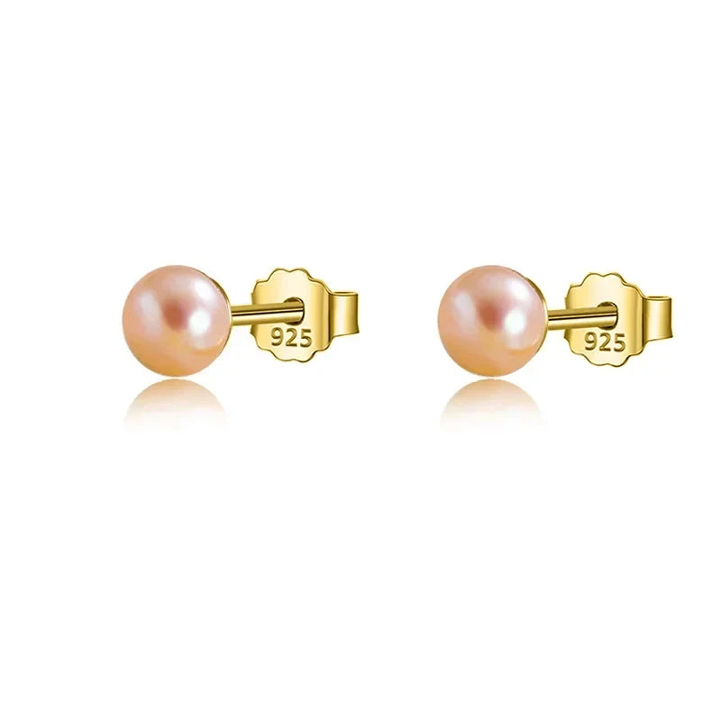 Aretes Perla de Agua Dulce en Tres Colores