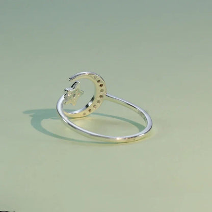 Anillo Luna y Estrella con Zirconias en Varios Diseños