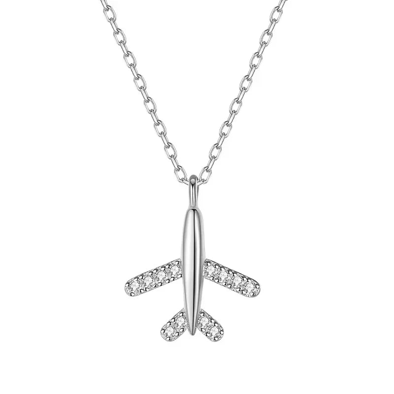 Collar Avión con Zirconia