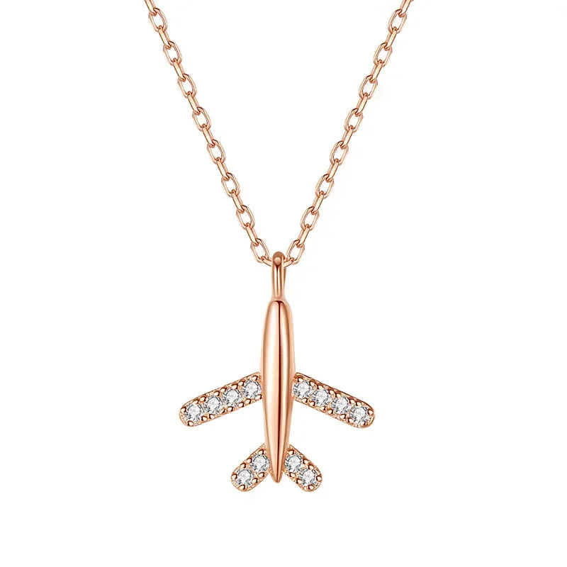Collar Avión con Zirconia