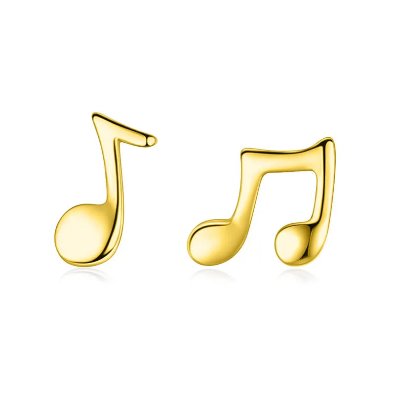 Aretes Nota Musical en Cuatro Estilos