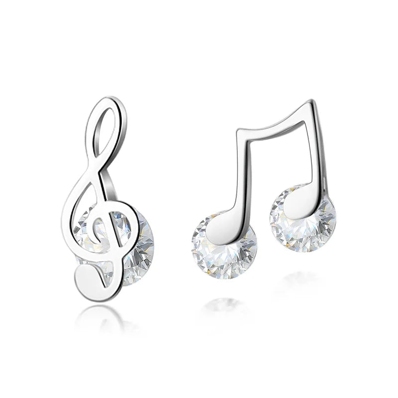 Aretes Nota Musical en Cuatro Estilos