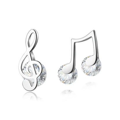 Aretes Nota Musical en Cuatro Estilos