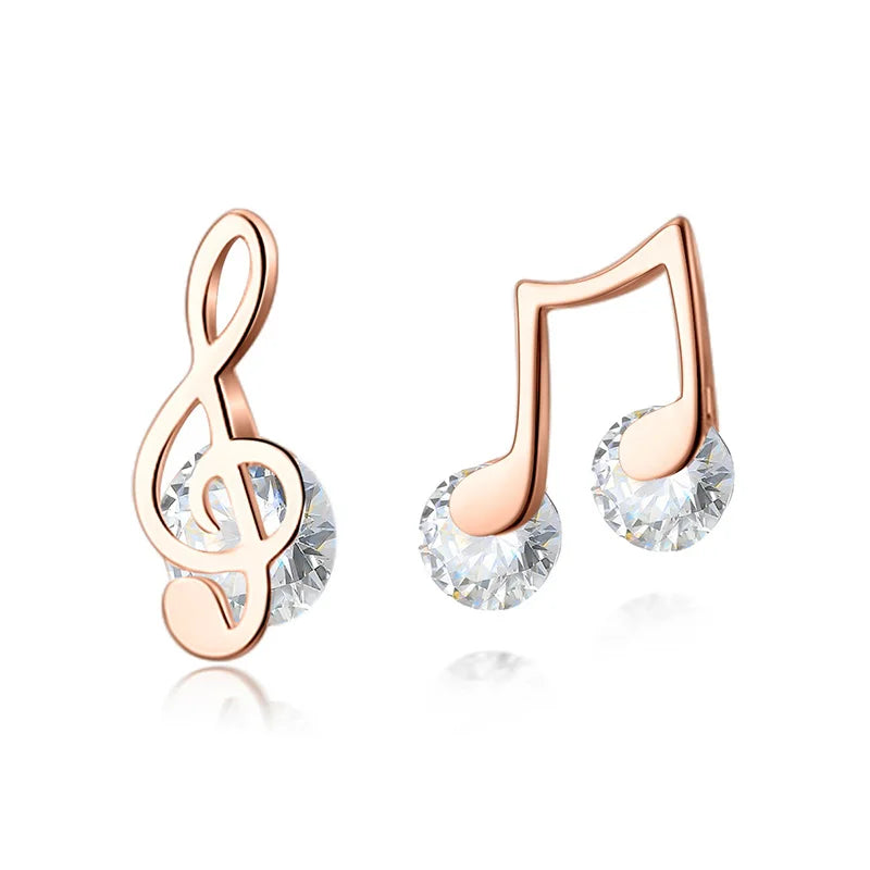 Aretes Nota Musical en Cuatro Estilos