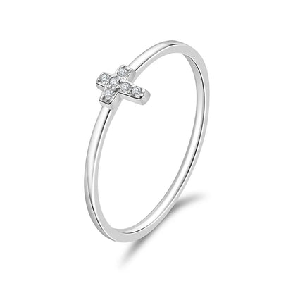 Anillo Cruz con Zirconias