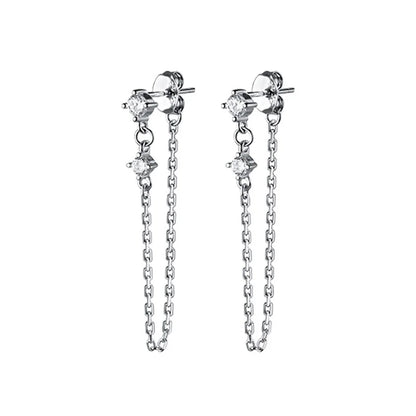 Aretes Eslabones con Zirconias