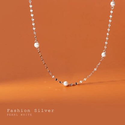 Collar de Clavícula con Perlas