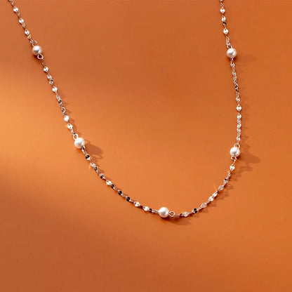 Collar de Clavícula con Perlas