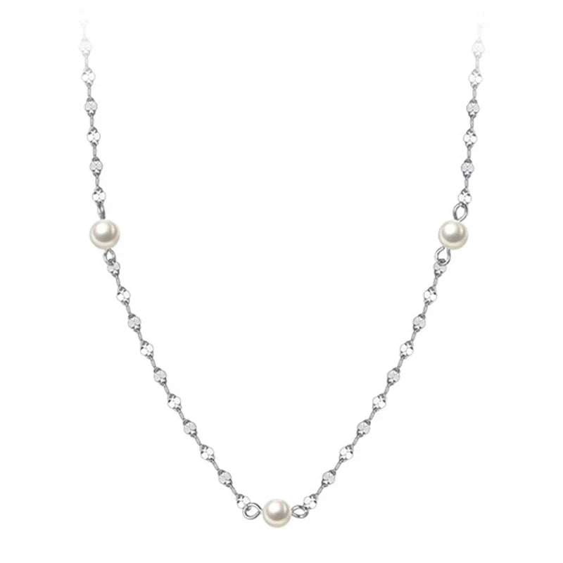 Collar de Clavícula con Perlas