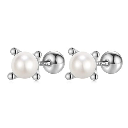 Aretes Perla con Rosca