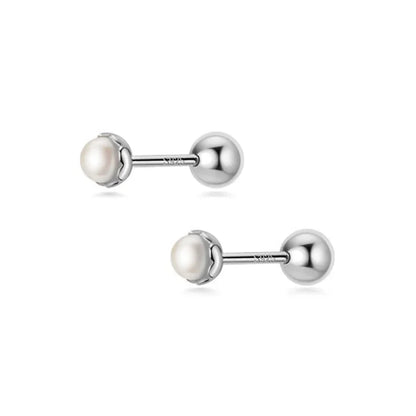 Aretes Perla con Rosca