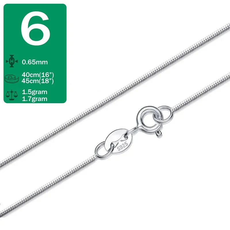 Collar Cadena Fina Ondas o Serpiente