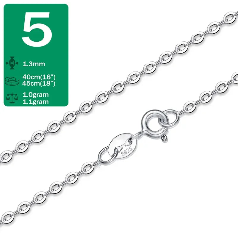 Collar Cadena Fina Ondas o Serpiente
