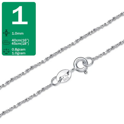 Collar Cadena Fina Ondas o Serpiente