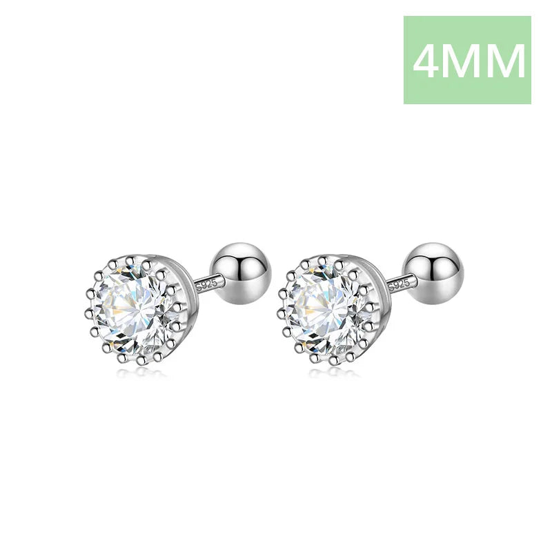 Aretes Minimalistas con Zirconia