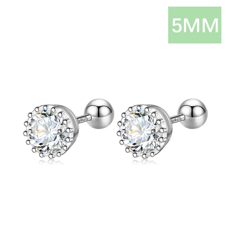 Aretes Minimalistas con Zirconia