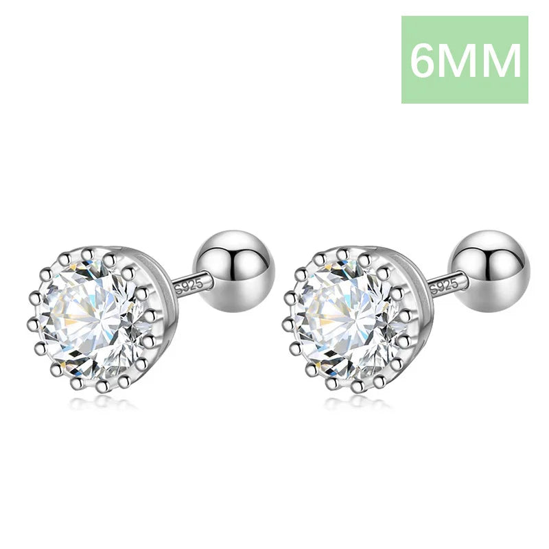 Aretes Minimalistas con Zirconia