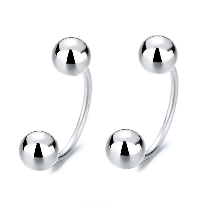 Aretes Doble Bolita con Rosca
