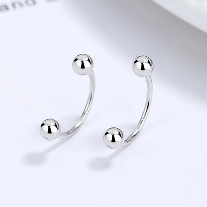 Aretes Doble Bolita con Rosca