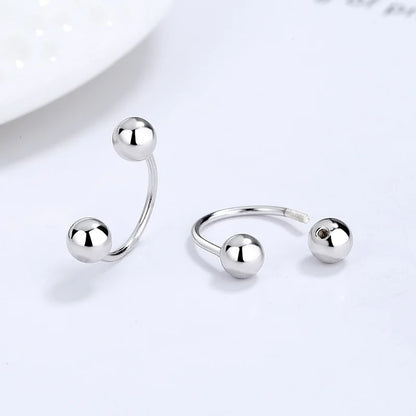 Aretes Doble Bolita con Rosca