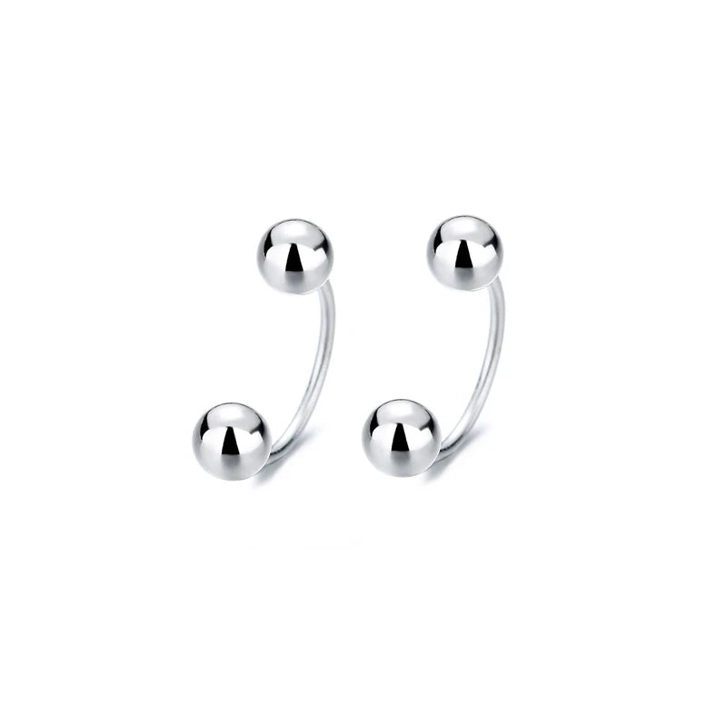 Aretes Doble Bolita con Rosca