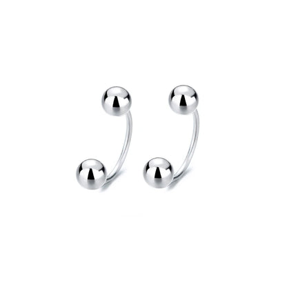 Aretes Doble Bolita con Rosca