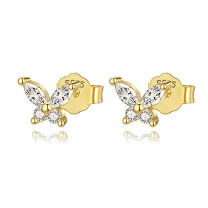 Aretes Mariposa Delicada con Zirconias