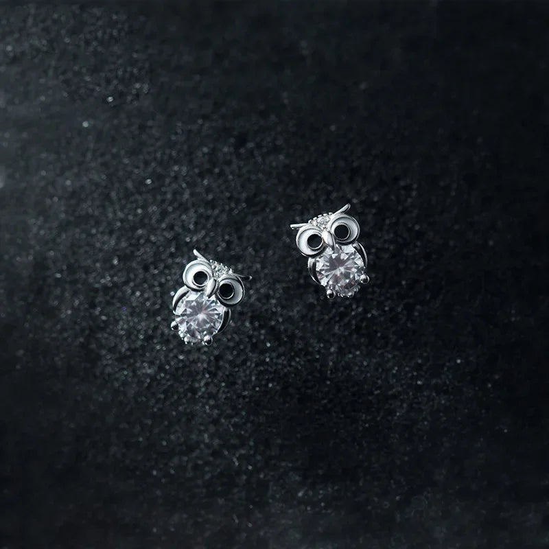 Aretes Búho con Zirconias