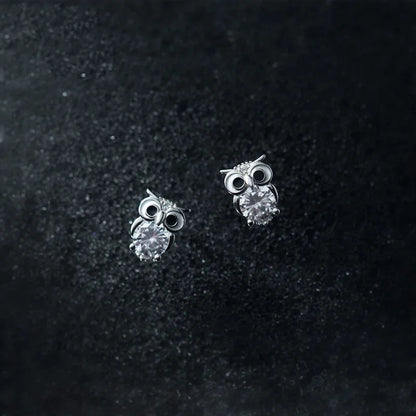Aretes Búho con Zirconias