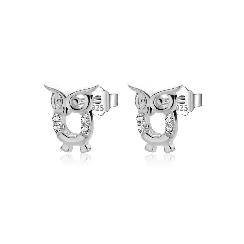 Aretes Búho con Zirconias