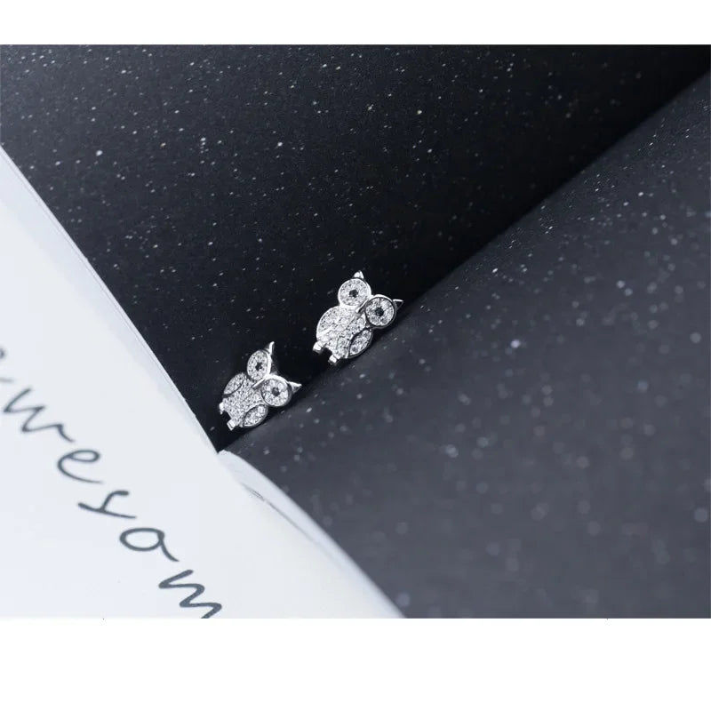 Aretes Búho con Zirconias