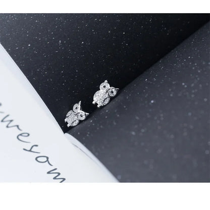 Aretes Búho con Zirconias