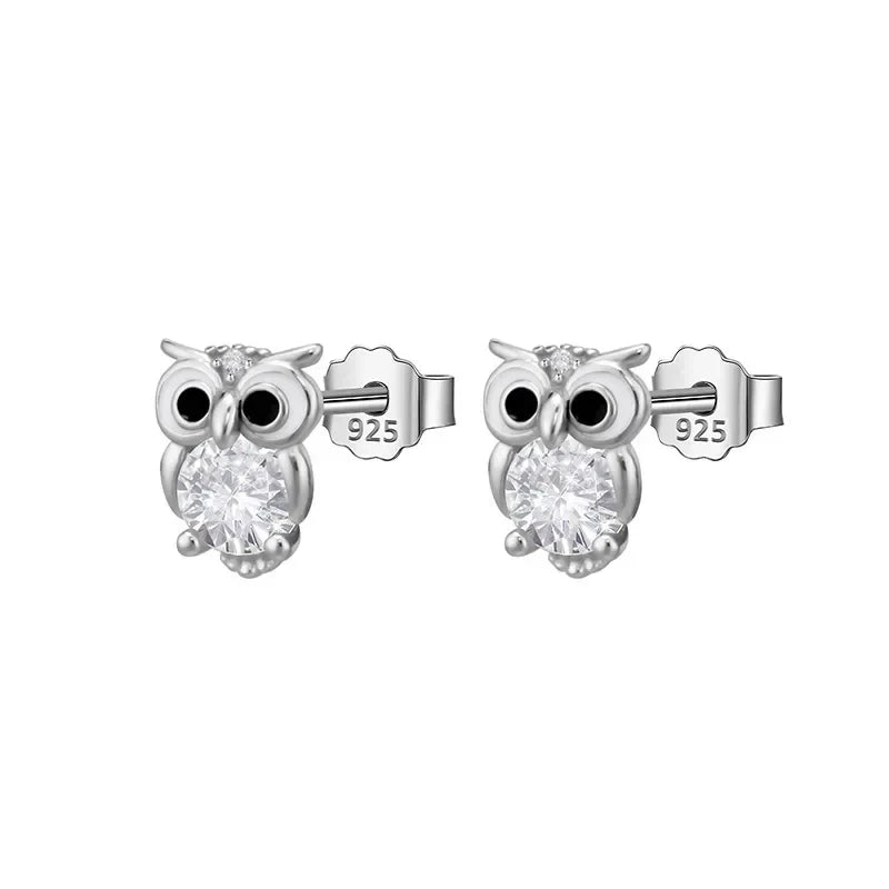 Aretes Búho con Zirconias